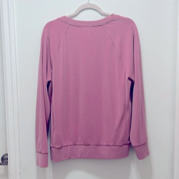 Athleta Womens Long Sleeve Seasoft Scoop Neck Top Size M‎ Antique Rose - Picture 3 of 7